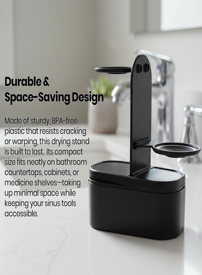 Calvana Drying Stand for Sinus Care,Compatible with NeilMed Rinse Bottle & NasaFlo Neti Pot, Saline Packet Holder, Reduces Contamination - Image 5